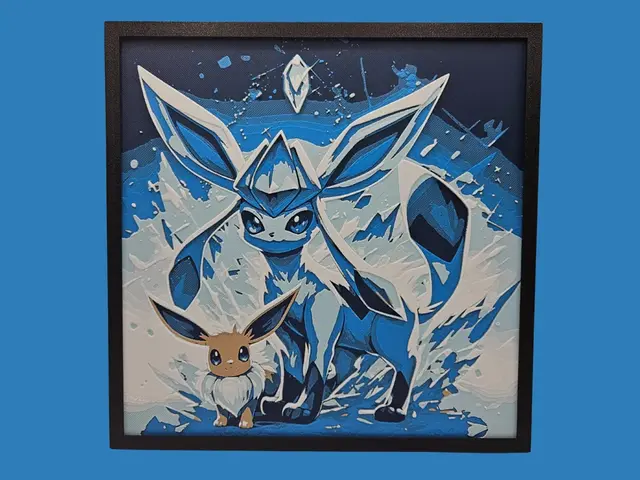 HueForge model: Eevee & Glaceon by Canadian Gamer