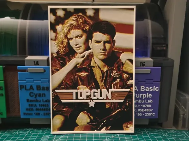 HueForge model: Top Gun Movie Poster – Hueforge Art by Lumpy3D