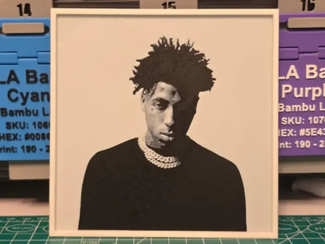 HueForge model: YoungBoy Never Broke Again "Top" Album - Hueforge by Lumpy3D