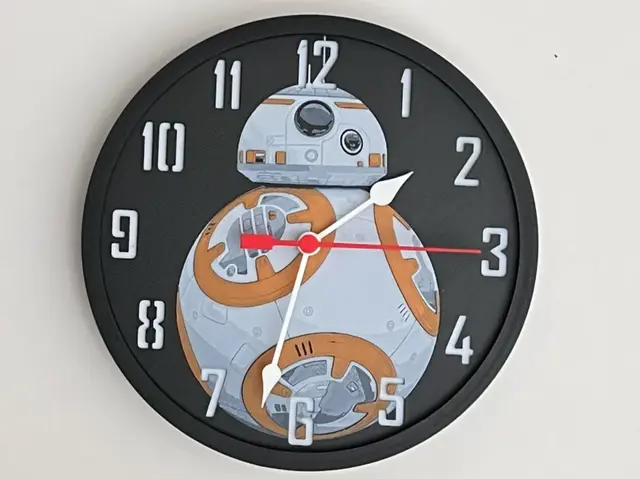HueForge model: Customizable Clock - BB8, Star Wars by 3djd