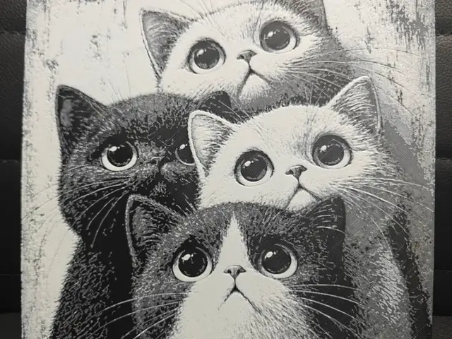 HueForge model: Lovely Cats by TheHueforgeLady