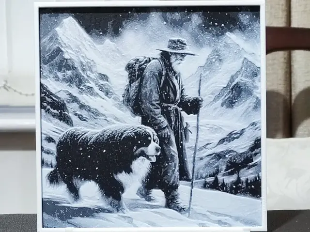HueForge model: Old Man Of The Mountains - Hueforge 2 Color by BoDad
