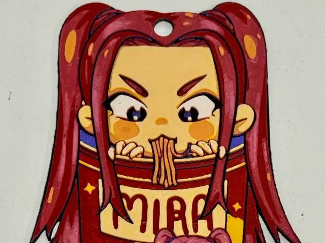 HueForge model: KPop Demon Hunters Mira Christmas Ornament by Strata Prints