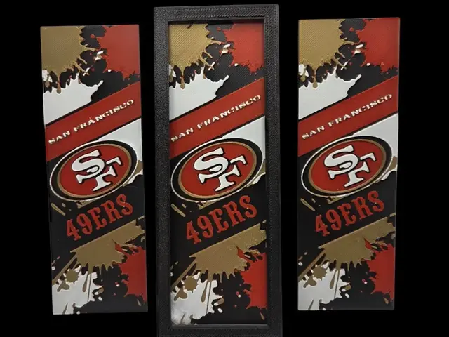 HueForge model: 49ers 50mm x 150mm hueforge Bookmark by MythicHue's