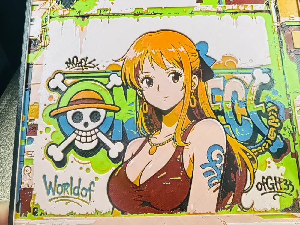 Street Art Nami by World of Glt 3d HueForge model: Street Art Nami by World of Glt 3d