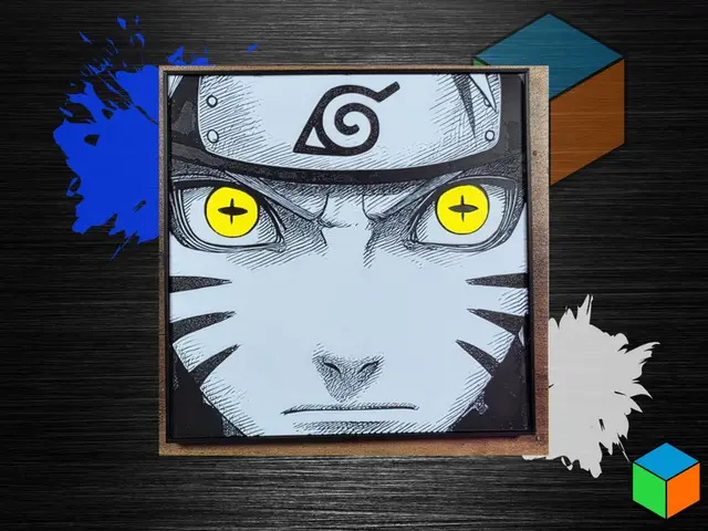 HueForge model: Naruto Yellow Eyes — ColourPop HueForge by 3D Prints By Vic