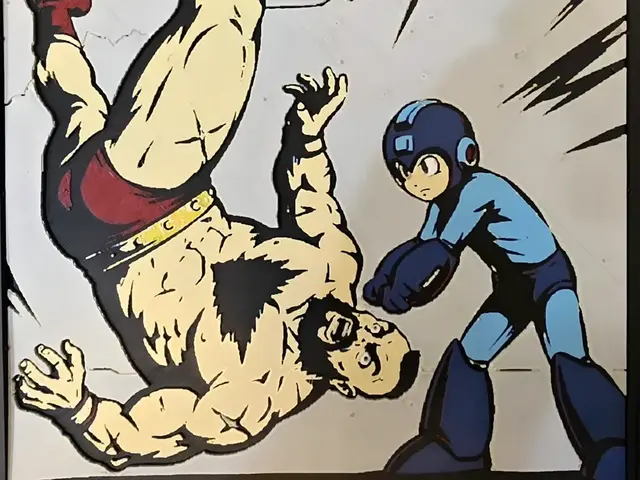 HueForge model: Mega Man and Zangief - Banksy/Retro gaming set by Side Quest Hues