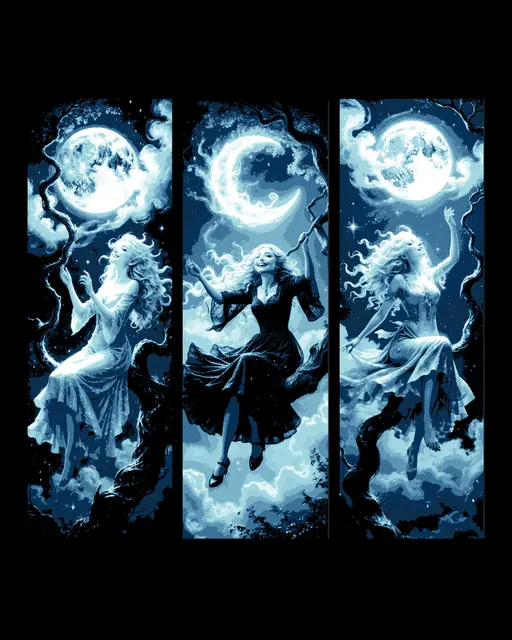 HueForge model: Getting a better view of the wonders in the night sky - Lady sitting on a branch - Set of bookmarks by BooneCo3d