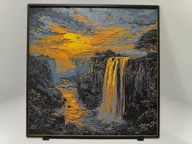HueForge model: Victoria Falls Sunset - Hueforge by BeaN