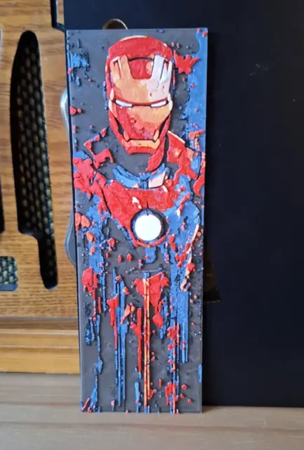 HueForge model: Ironman Bookmark - 154x52 hueforge A1 mini compat by 3dGlow