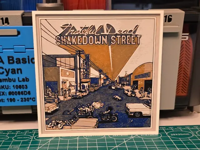 HueForge model: Grateful Dead "Shakedown Street" Album - Hueforge by Lumpy3D