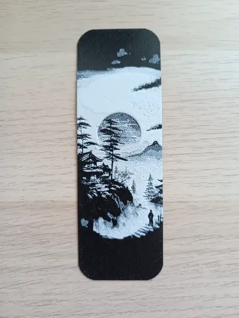 HueForge model: Japanese Sunset Bookmark by Atrus Design