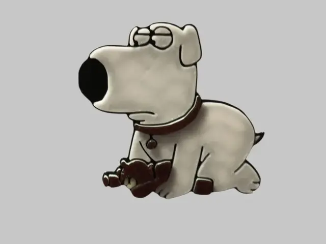 HueForge model: Brian Griffin fidget magnet by 3DNesy
