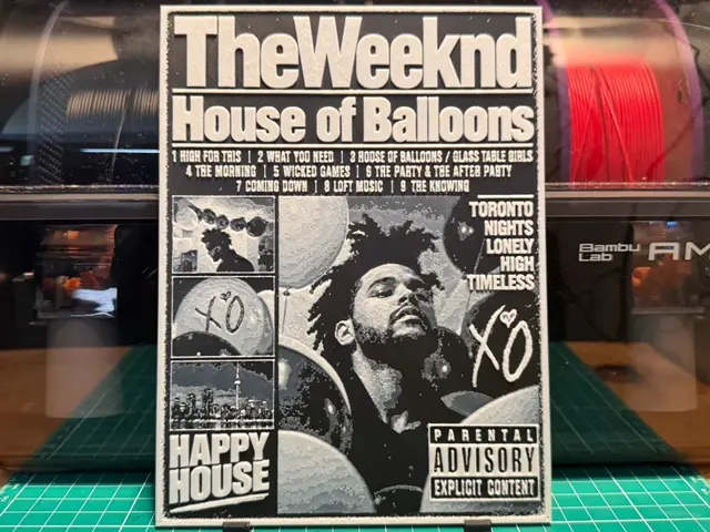 HueForge model: The Weeknd House Of Balloons Poster by liv_3d