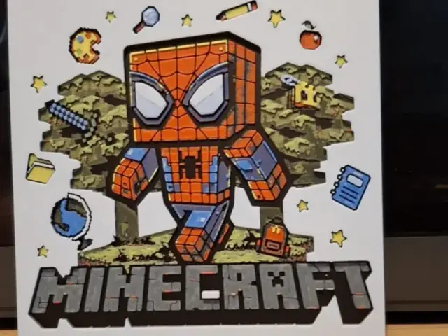Spiderman Minecraft hueforge