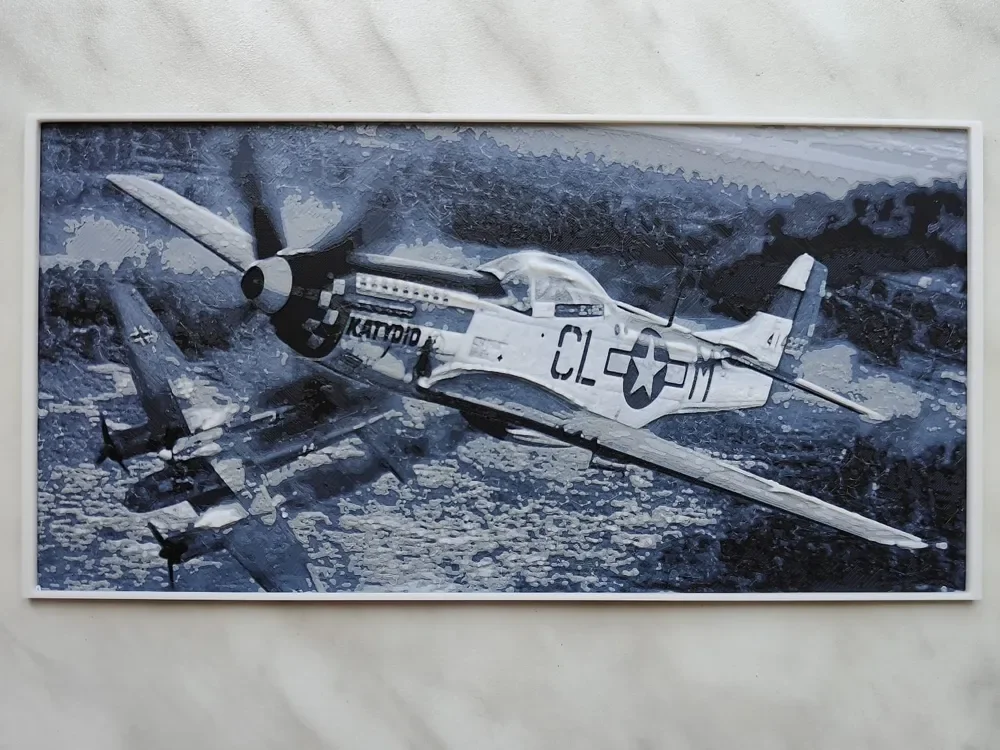 North American P-51 Mustang - Hueforge by BeaN HueForge model: North American P-51 Mustang - Hueforge by BeaN