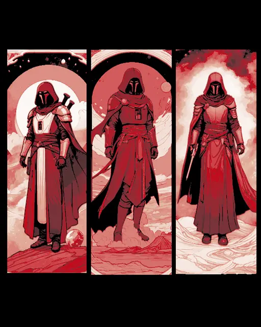 Fan Art of Star Wars Extended Universe Character Darth Revan - Set of 3 Bookmarks