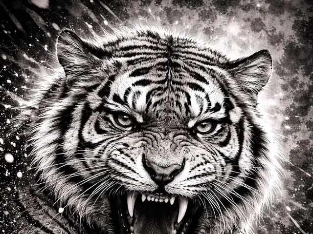 HueForge model: Tiger - Black and White Animal Series Hueforge by Hueforge Maker