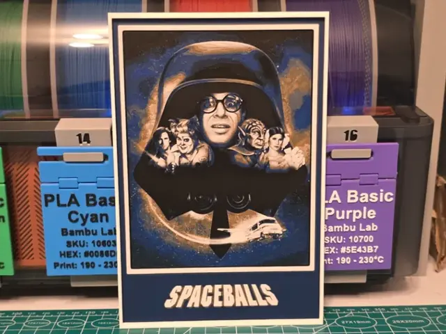 HueForge model: Spaceballs Movie poster V2 - Hueforge Art by Lumpy3D