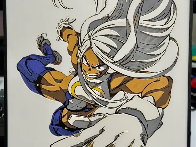 HueForge model: Mirko - My Hero Academia by Strata Prints