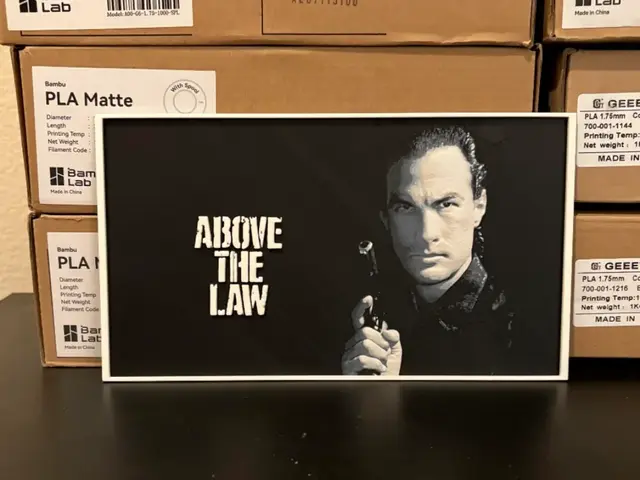 HueForge model: Above the Law Hueforge by Estiv