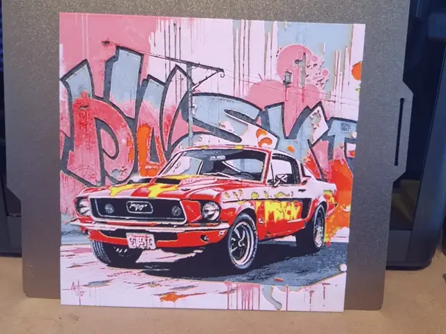 HueForge model: Ford Mustang - Graffiti - Hueforge by 3dGlow