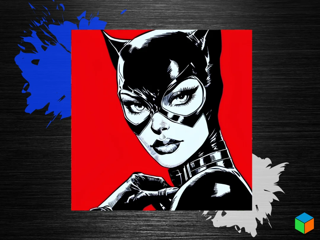 Catwoman in 4 Filaments — Week 4 Drop by 3D Prints By Vic HueForge model: Catwoman in 4 Filaments — Week 4 Drop by 3D Prints By Vic