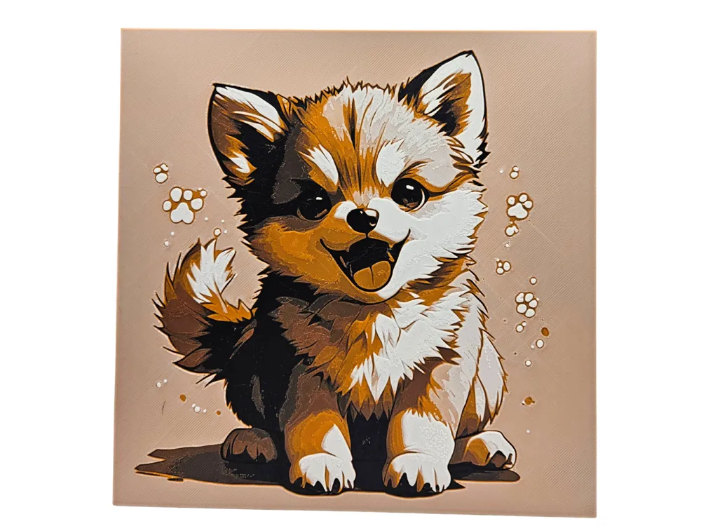 Foxy Lil Puppy by BusyKikiBee HueForge model: Foxy Lil Puppy by BusyKikiBee