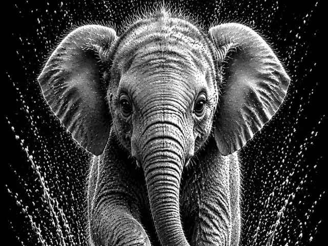 HueForge model: Bookmark/collectible card Elephant EASY PRINT by Hueforge Maker