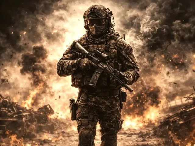 HueForge model: Modern Soldier Battlefield Call of Duty Hueforge by Hueforge Maker