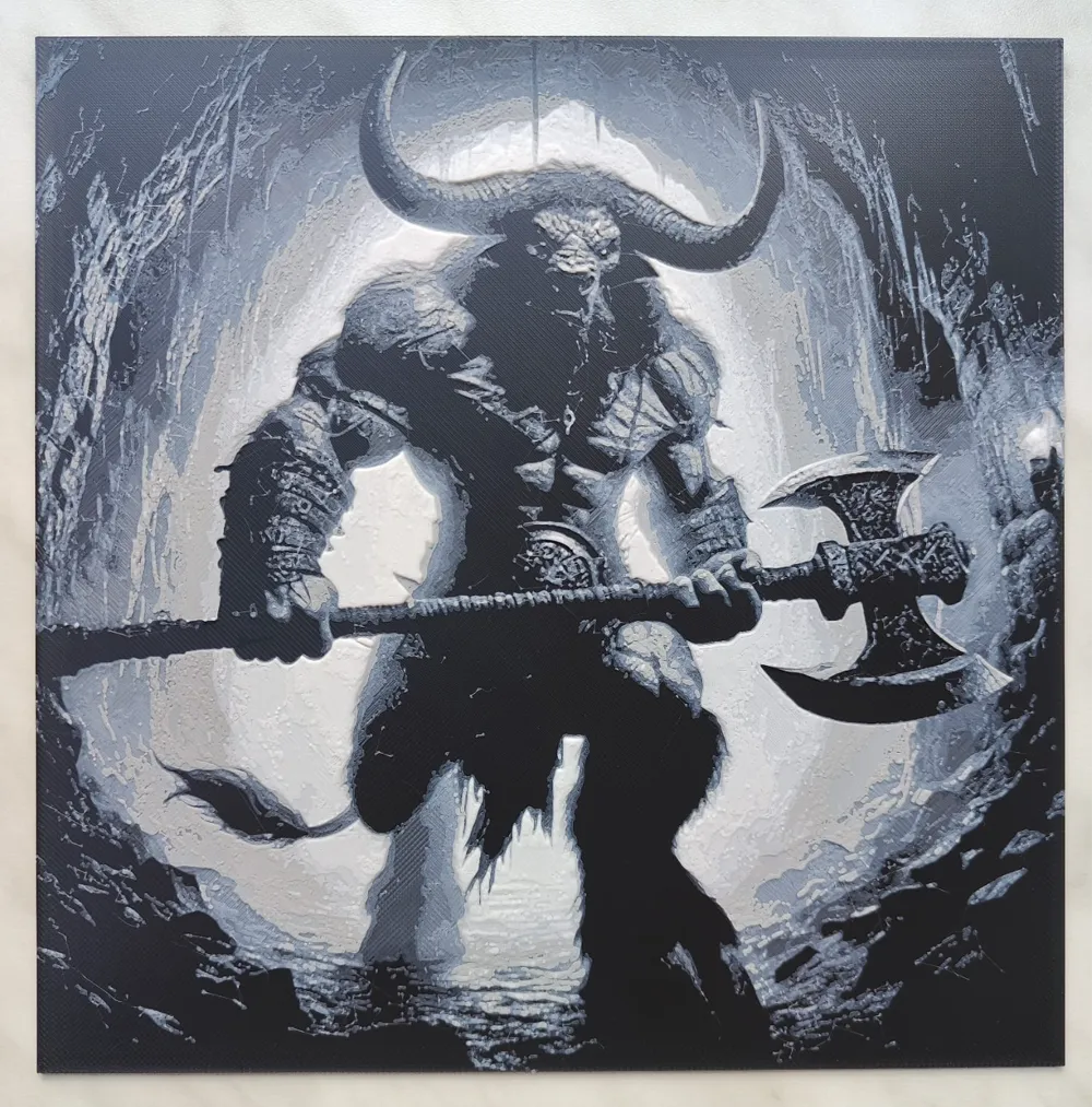 Minotaur - Hueforge by BeaN HueForge model: Minotaur - Hueforge by BeaN