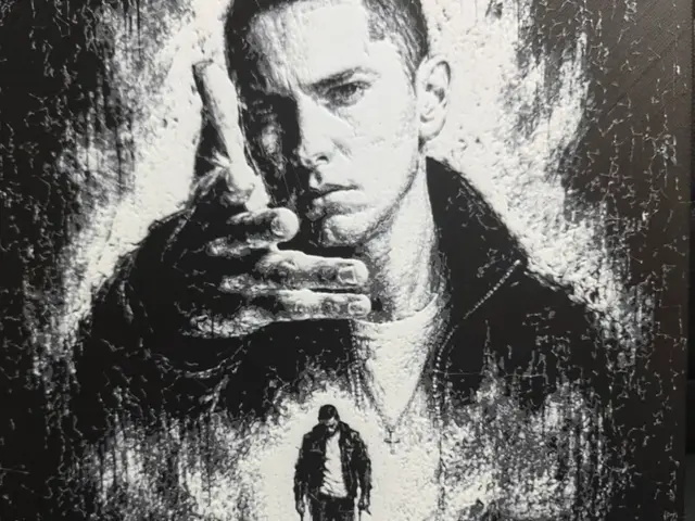 HueForge model: Eminem by TheHueforgeLady