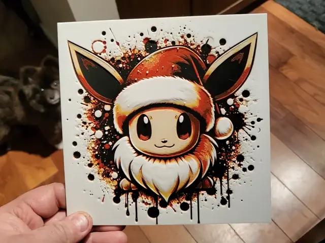 HueForge model: Graffiti Christmas Eevee Hueforge by 3Ree Printing