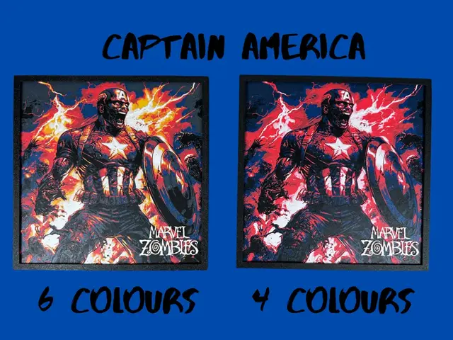 HueForge model: Captain America - Marvel Zombies - Hueforge by Canadian Gamer