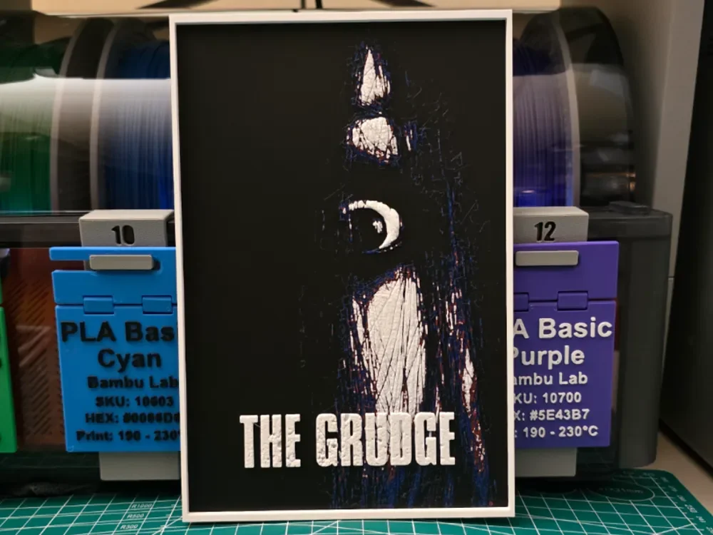 The Grudge Movie Poster - Hueforge Art by Lumpy3D HueForge model: The Grudge Movie Poster - Hueforge Art by Lumpy3D