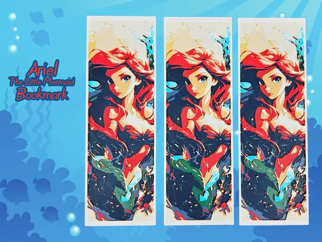 HueForge model: Ariel (The Little Mermaid) Bookmark by BusyKikiBee