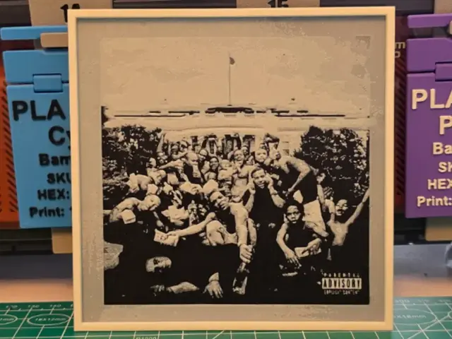 HueForge model: Kendrick Lamar "To Pimp a Butterfly" Album Art by Lumpy3D