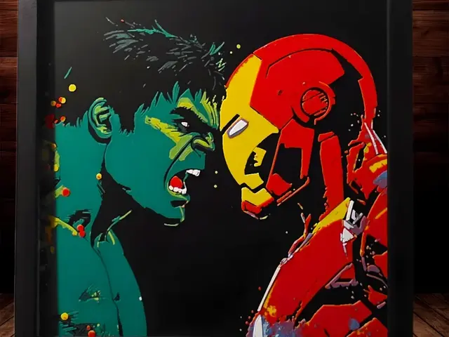 HueForge model: Hulk Vs Ironman by Side Quest Hues