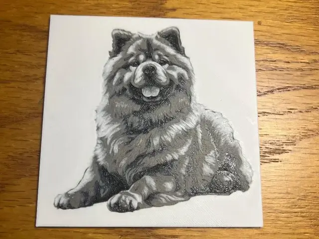 HueForge model: Chow Chow laying down coaster by Leafy