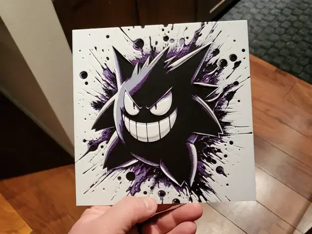 HueForge model: Graffiti Gengar Hueforge by 3Ree Printing