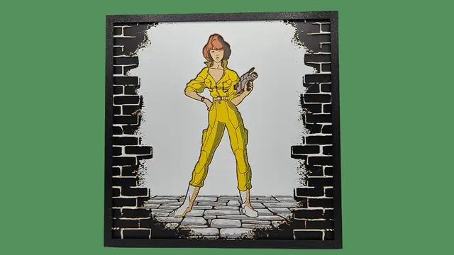 HueForge model: April O'Neil (Retro TMNT) by BusyKikiBee