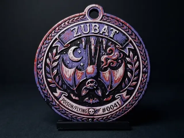 HueForge model: Zubat #0041 - Pokemon Ornament by LED
