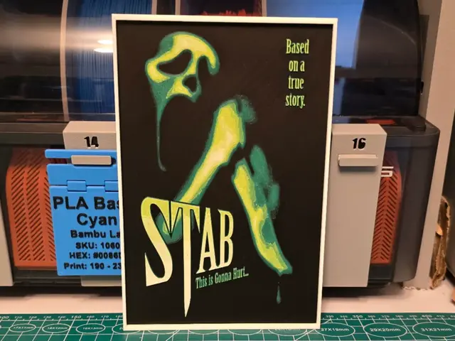 HueForge model: Sceam 2 "Stab" Movie Poster - Hueforge Art by Lumpy3D