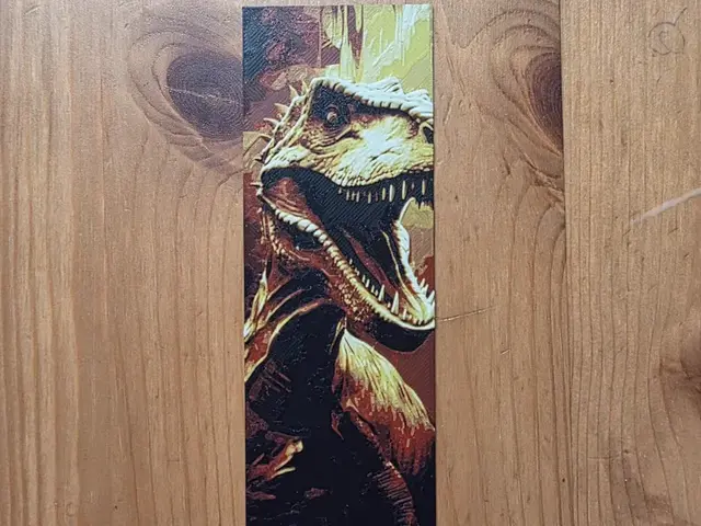 HueForge model: dinosaur bookmark by Morganja