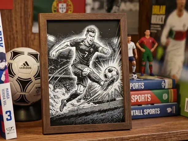 HueForge model: CR7 - Ronaldo - Cap. Tsubasa Style  - HueForge by keko