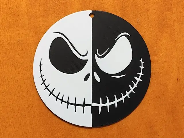 Jack Skellington Christmas Ornament - Yin and Yang