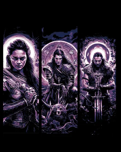 Dungeon and Dragons Adventurers ready for the depths - set of bookmarks