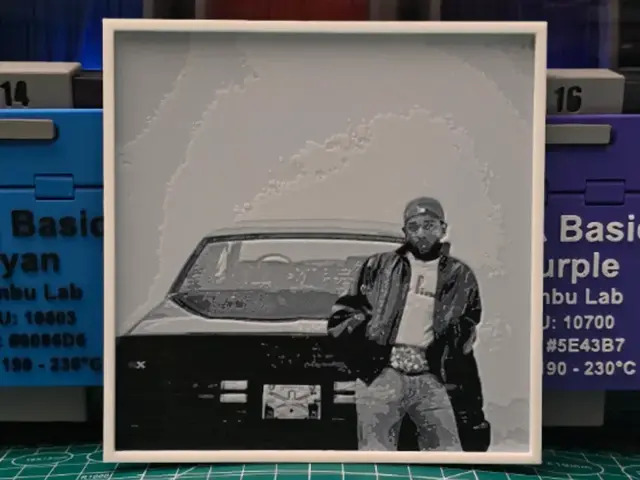 HueForge model: Kendrick Lamar "GNX" Album - Hueforge Art by Lumpy3D