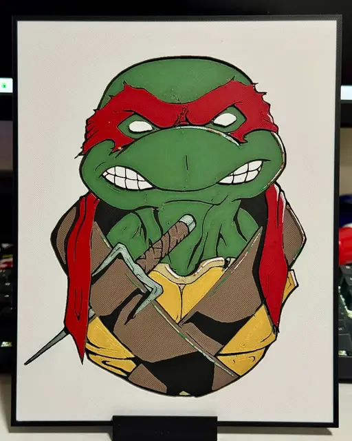 HueForge model: Raphael Bust - Teenage Mutant Ninja Turtles by Strata Prints