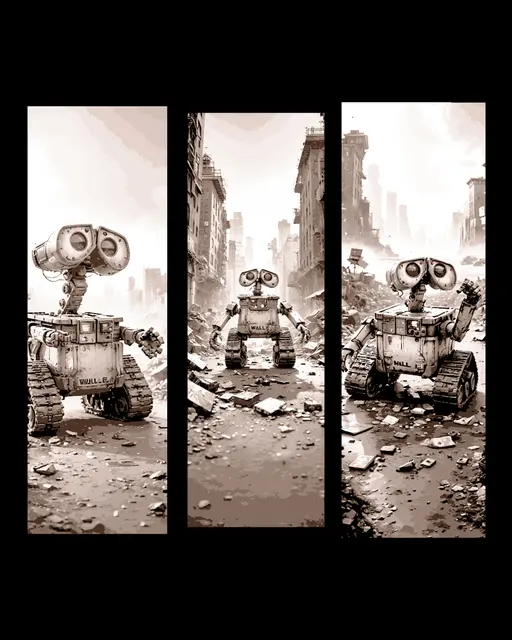 HueForge model: The great garbage sorter and picker upper, Wall-e - Set of bookmarks by BooneCo3d